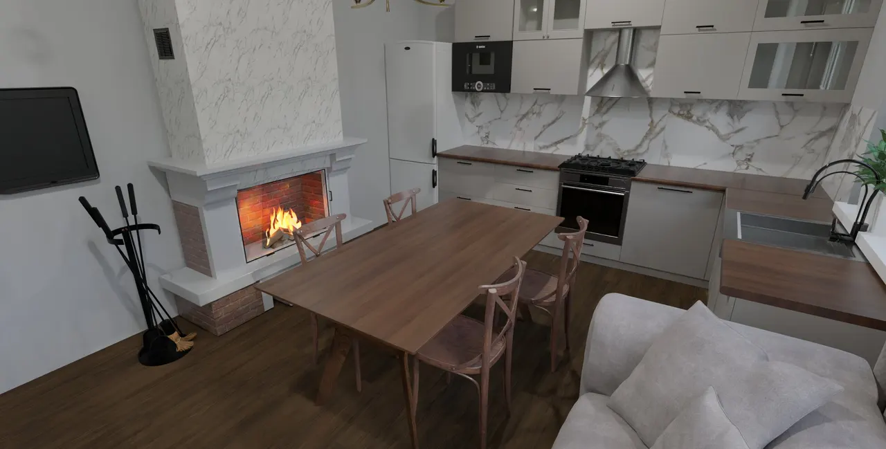 Кухня-гостиная 30,24 м² — кадр 2