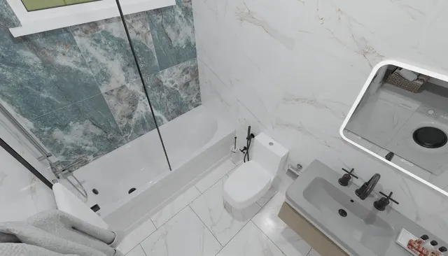 Совмещенный санузел 5,36 м²