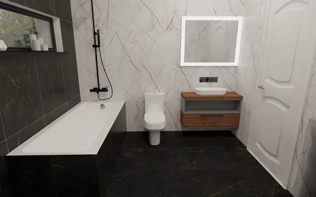 Совмещенный санузел 6,44 м²