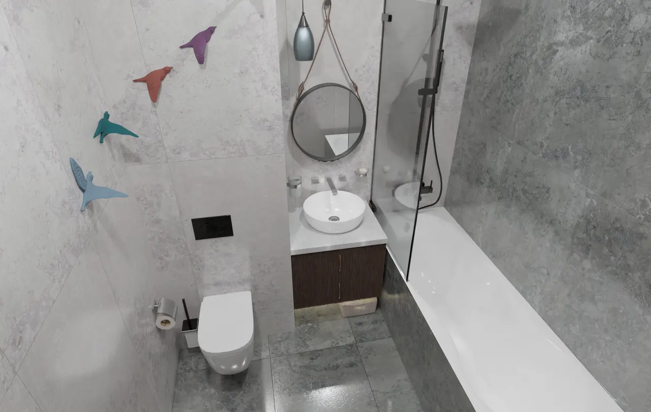 Совмещенный санузел 3,9 м² — кадр 1